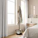 Black Cactus Shaped Coat Rack Hanger Freestanding
