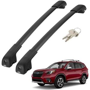 JOYTUTUS Car Roof Rack Crossbars, Compatible with Subaru Forester 2014-2024 with Lock (Not for Wilderness), 220LB Aluminum Crossbars for Roof Racks Trunks Kayaks Canoes Bicycles Skis
