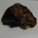 Short Human Hair Wig for Women Pixie Cut with Auburn Brown Ombre Top Similar to #30 Short Layered Wavy Curly Wig with Bangs F1B/30