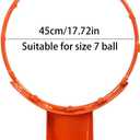 Heavy Duty Adult Standard Size 18" Basketball Hoop Goal Wall Mounted Basketball Rim Diameter 45centimeter/18inch (Special Edition)