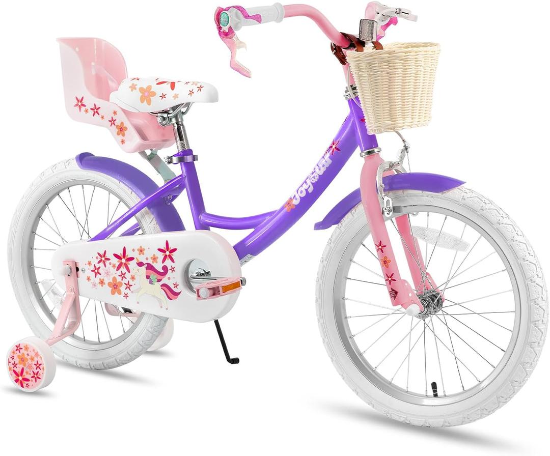 JOYSTAR Unicorn 20" Kids Bike for 7-10 Years Girls 20 Inch Bike Purple