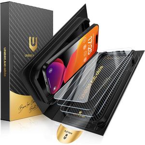 UNBREAKcable for iPhone 15 Screen Protector [Quick-Installation Box] 3-Pack 9H+ Hardness Shatterproof Tempered Glass [99.99% HD Clear] [Case Friendly] [Bubble Free] for iPhone 15 6.1"