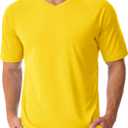 MAGCOMSEN Men's UPF 50+ Sun Protection Shirts V Neck Short Sleeve T-Shirt Quick Dry Swim UV Shirt Summer Workout Rash Guard