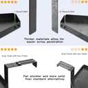 6in Office Cubicle Corner Shelf with Hooks Adjustable More Holes for Greater Durability & Thickness Cubicle Shelf Hanging