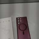 Matte for Samsung Galaxy S23 Ultra Case, Compatible with MagSafe, Slim Thin Magnetic Cover with Built-in Camera Lens Protector Shockproof Phone Shell, Burgundy