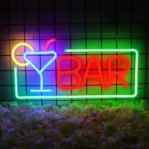 JFLLamp Bar Neon Signs for Wall Decor Led Bar Lights for Bedroom Led Sign Room Decor Aesthetic Suitable for Living Room Bistro Man Cave Party