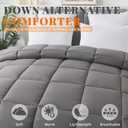Cosybay Down Alternative Comforter (Dark Grey, Queen)- All Season Soft Quilted Queen Size Bed Comforter - Duvet Insert with Corner Tabs - Winter Summer Warm Fluffy, 88x92inches