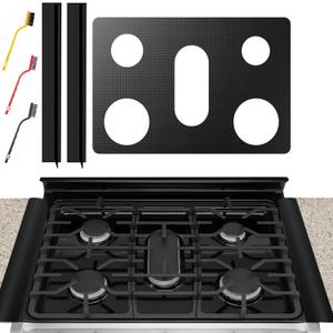 Stove Cover for LG Gas Stove Top Covers for Gas Burners for Model LGLDG4315 LRG4115 LRG4113 LDG4313 LRGL5825, LRGL5823, LSGL6335DF - Reusable Non-Stick Stove Top Cover Guard With 2PCS Stove Gap Covers