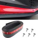 7.64Ft Car Front Bumper Lip Spoiler with Self-Adhesive,Rubber Bumper Protector Protects Bumper Lip,Universal Front Lip Spoiler Automotive Exterior Accessories for Car Truck SUV (Black)