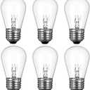 S14 Replacement Light Bulbs for String Lights, 11 Watt E26 Medium Standard Base, S14 Clear Glass Bulbs, Edison Bulb String Lights Bulbs for Outdoor Patio Garden Vintage String Lights(4 pack)