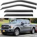 Window Visors Rain Guards for 2015-2025 Ford F150 SuperCrew, Out-Channel Sun Rain Shades Window Vent Deflectors for 2017-2025 F-150 Raptor F250 F350 F450 F550 Super Duty Crew Cab, for Full-Size Cabs