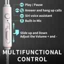 Air Tube Headphones USB-C | EMF Free Anti Radiation Wired Earbuds with Microphone for Hearing Protection | HD Sound & Clear Calls | Volume Control, USB C Adapter for iPhone 15, Android, Laptop