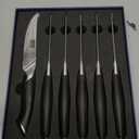 Steak Knives Set of 6, Ultra Sharp 4.5 Inch Serrated Steak Knife Set, Japanese High Carbon Steel Kitchen Steak Knives with Ergonomic Handle