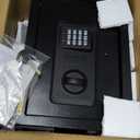 1.2 Cuft Small Home Safes Fireproof Waterproof, Anti-theft Fireproof Safe Box with Digital Keypad, Spare Keys and Removable Shelf, Security Safe for Home Money Medicine Valuables, black