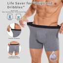 Men's Washable Incontinence Boxer Briefs, Cotton Urinary Incontinence Underwear with Fly, Reusable leakproof underwear for Men, Front & Rear Protection 150 ml Absorbency (3 Pack, XL, Black)