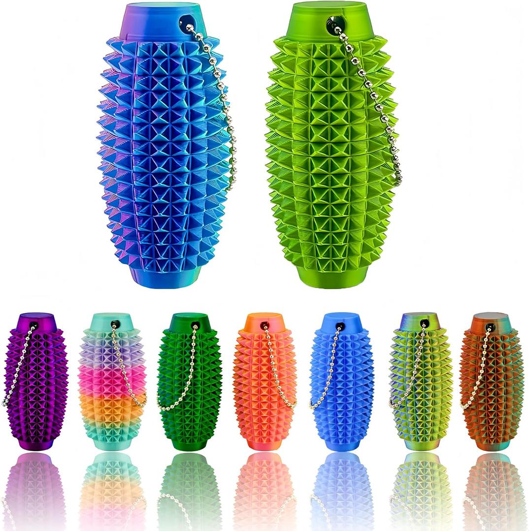 3 x 2PCS Little Ouchies Pain Fidget, Pain Stim Fidget Toys for Adults and Teens | 3D Printed Stim Sensory Toys, Portable Pocket Mini Keychain Stim Tool, for Anxiety Relief, Birthday Stocking Stuffers Gifts, 1.18 inches × 1.18 inches × 3.54 inches