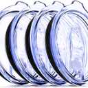 30 oz Pack of 4 Replacement Lids for Yti Tumblers - 3.7 Inch Diameter - Spill Proof Lids Silicon Sliding Covers, Fits Yti Tumblers, Hydro Flask, Reusable No Leak Design, Splash Resistant 30 oz Mug