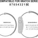 Magnetic Loop Band Compatible with Apple Watch S9/8/7/6/5/4/3 38/40/41/42/44/45/49mm, Ultra 1/2 49MM, Classy Stainless Steel Metal Mesh Strap fit iWatch SE, Women Men