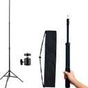 Photography Light Stand 110 inches/2.8 Meters Adjustable， 20KG light tripod, It features a gimbal and is suitable for fill lights, soft boxes, cameras, live video recording
