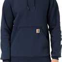 Carhartt Men's Loose Fit Midweight Logo Sleeve Graphic Sweatshirt (XX-Large Tall, New Navy)