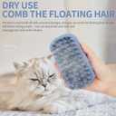 2 x Dog Grooming Brush Pet Shampoo Bath Rubber Bristles Soothing Massage Curry Comb for Doggy Long & Short Hair Dog Scrubber Professional Quality Dog Wash Brush