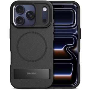 Magnetic for iPhone 17 Pro Case with Stand[Compatible with MagSafe] Slim Invisible Kickstand, Protective Anti-Fingerprint Phone Cove for iPhone 17 Pro Case 6.3", Black