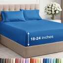 Extra Deep Twin XL Sheet Set - 4 Piece Breathable and Cooling Sheets - Hotel Luxury Bedding for Women, Men, Kids & Teens - Easy & Secure Fit - Soft and Wrinkle Free - Extra Deep Pockets - Royal Blue