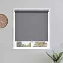 Sunoff Blackout Roller Shades Blinds Cordless for Windows Pull Down Room Darkening Door Blinds with Thermal Insulated Easy to Install for Living Room,Bedroom,Home,Office Bathroom Grey 68" W x 72" H