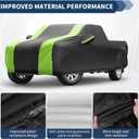Heavy Duty Waterproof Car Cover - All Weather Custom Fit for Chevy Silverado Windproof Snow Rain UV Protection Outdoor Cover with Zipper & Reflective