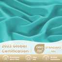 CozySmile Breathable Cooling Full Sheet Set - Hotel Luxury 4 Piece Deep Pocket Sheets for Full Size Bed, Fits 16" Mattress, Easy Care Wrinkle Free Bedding Sheet and Pillowcase Set, Turquoise