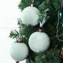 12 Pcs Velvet Christmas Balls Bulk Shatterproof Plastic Christmas Tree Decorations for Decorative Hanging Baubles (12, Haze Blue, 3.15Inch)