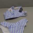 Blooming Jelly Womens Cheeky High Cut Bikini Set Cutout High Waisted Swimsuits Backless 2 Piece Bathing Suits (Small,Blue)