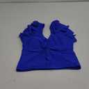 GRAPENT Tankini Tops for Women Swimwear Top Only Ruffle Bathing Suit Cut Out Long Bikini Tops Swimsuit Beach Resort Wear (Small, Royal Blue)