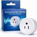 Ground Loop Hum Eliminator & Dirty Electricity Filter Reduce EMI/RFI Noise, for Audio/Speaker/Home Appliance, High-Capacity 1200W Plug- 10A AC EMI Filter