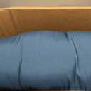 Blazing Needles Solid Twill 8" to 9" Futon Cover Set with 2 Bolster Pillows (Set of 3), Full, Indigo
