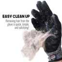 Pet Grooming Gloves for Dogs and Cats Deshedding Brush and Bathing Mitt with Soft Rubber Tips Gentle Massage Tool Removes Loose Hair Dirt and Dander Reduces Shedding Easy to Clean, One Size