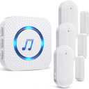 SanJie Door Chime, Door Open Contact Sensor Alarm with 500 FT Range,26 Chimes 5 Adjustable Volume for Business/Store/Home/Office When Entering 3 Sensors + 1 Receiver