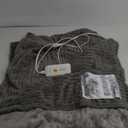 GOTCOZY Electric Blanket Heated Throw 50''X60''- Ribbed Faux Fur Heated Blanket with 4 Heating Level & 3 Hour Auto Off Heating Blanket, ETL&FCC Certified Machine Washable(Gray)