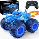 BAODLON Remote Control Monster Car, 2.4GHz RC Monster Trucks Toys for 3 4 5 6 7 8 Years Old Boys Kids, All Terrain RC Truck Off Road with Spray, Light, Rechargeable Battery, Christmas Birthday Gifts