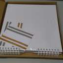 12x12 inch Scrapbook Photo Album DIY Picture Book 80 Pages, Thick Kraft Paper Scrap Book Album with Silk Ribbon Wedding Guest Book Memory Book for Baby, Family, Travel (White)