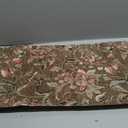 Nightstand Cover Lace Brown, Jacquard Floral Topper, 15.7x43.3 Inch | Lace Nightstand Cover Rectangle, Brown Jacquard Floral Protector, Non-Slip Silicone Back, Machine Washable, End Table Cloth