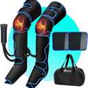 Leg Massager, Air Compression Massager with 3 Level Heat, 6 Modes & 3 Intensities, for Foot, Calf, KneeThigh and Muscles Relaxation