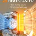 Space Heater, Portable Heater for Indoor Use, Small Electric Heaters with Overheat & Tip-Over Protection, Mini Desk Heaters for Office Bedroom Bathroom, Compact & Efficient Heating, Black