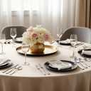 HIKAA Forged Silverware Set Stainless Steel Flatware Set,Service for 8,Matte Satin Polished Cutlery Set, with Serving Set and Metal Organizer (Matte Silver 45PCS)