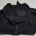 luvamia Sherpa Jackets for Women Trendy Zip Up Long Sleeve Winter Fall Casual Warm Fleece Coat Jackets with Pockets (Large, Black)