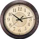 LaCrosse 404-2635 Analog Wall Clock, 14", Rustic Brown