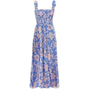 kinstell Women's Summer Boho Spaghetti Strap Square Neck Dress, Size L