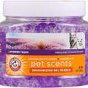Arm & Hammer Air Freshener Gel - Pet Odor Eliminator with Baking Soda - Odor Absorbing Gel Beads for Cats & Dogs - Pet Deodorizer and Air Neutralizer for Home - Natural Freshness Lavender Fields 12 oz