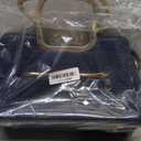 Women’s Glossy Patent Leather Handbag Top Handle Satchel - Medium Structured Shoulder Tote Purse with Adjustable Strap