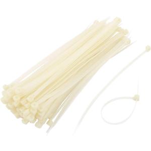 uxcell Plastic Self Locking Reusable Cable Zip Ties Fastener 198 x 5mm 100pcs Beige